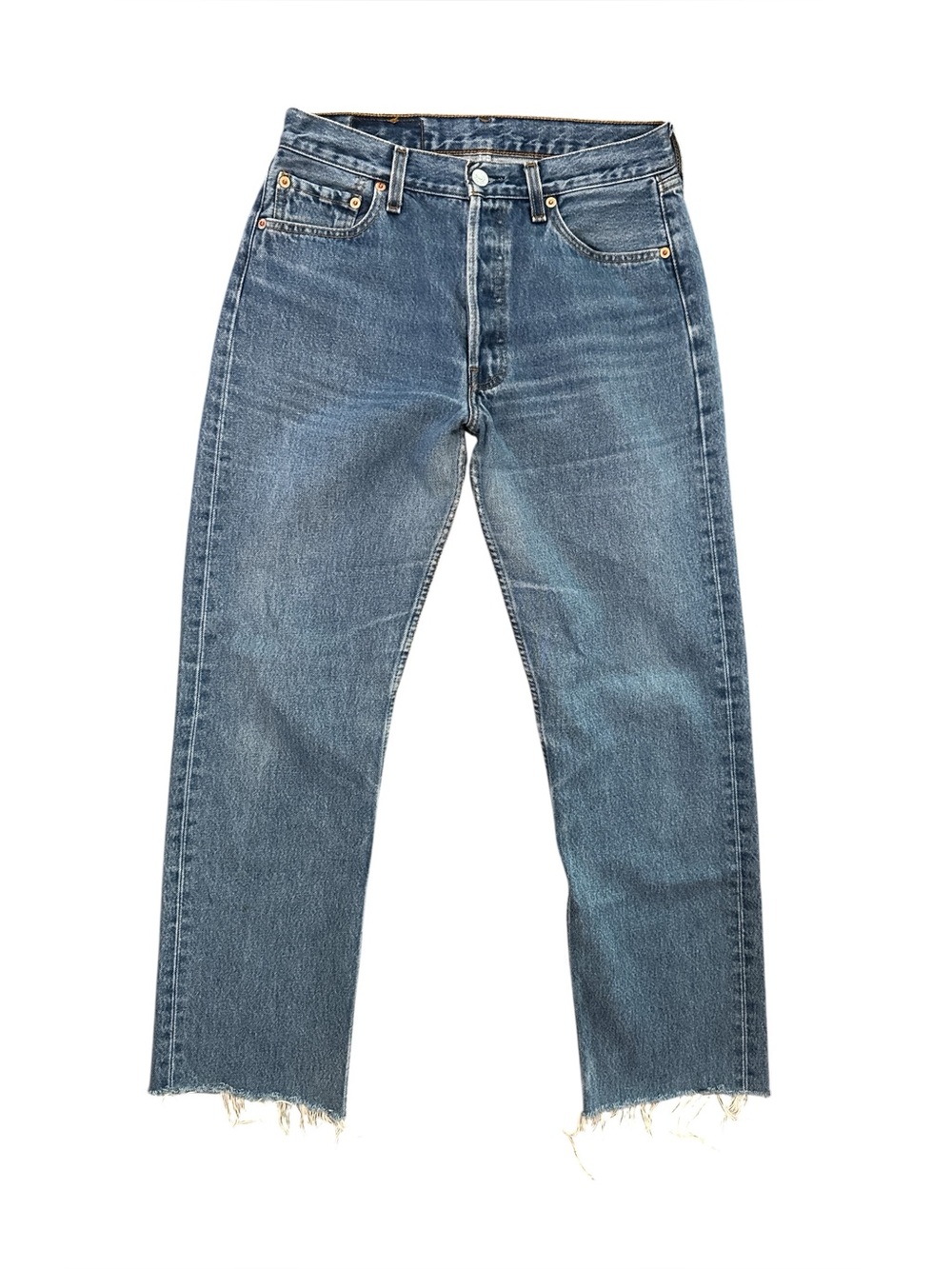 Levi's 501 Jeans Women’s Size W30 L34 Straight Jeans in Medium Blue Wash Casual